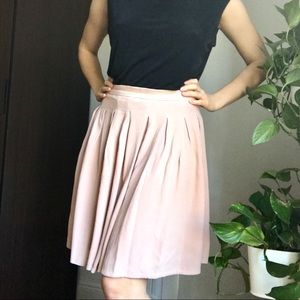 Beautiful Flowy 100% Raw Silk French Pleated Skirt